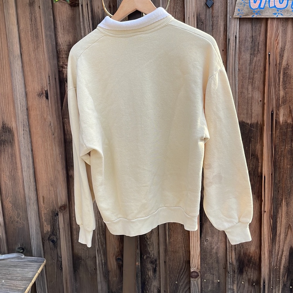 Lovely Yellow Collared Vintage Top - Picture 5 of 7
